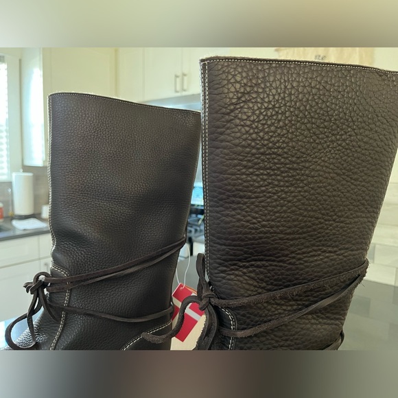 Duckfeet Silkeborg tall leather shearling wool winter boots size 39 new in box - Picture 6 of 16